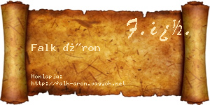 Falk Áron névjegykártya